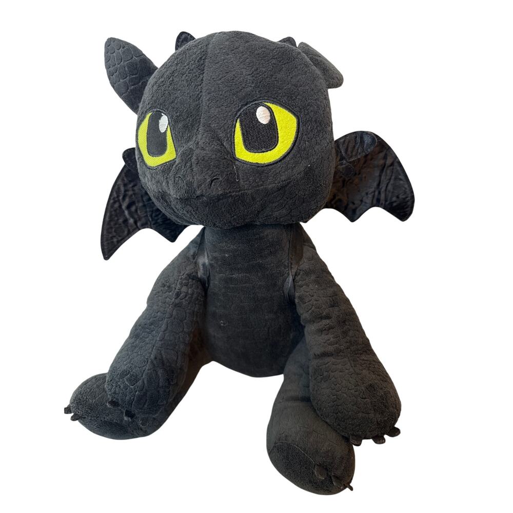 Build A Bear Toothless Dragon Plush 15” Black Toy Gift Stuffed Animal 2014 Toy